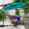10ft Solar Umbrella with LED Lights 360° Rotation for Outdoor Entertainment